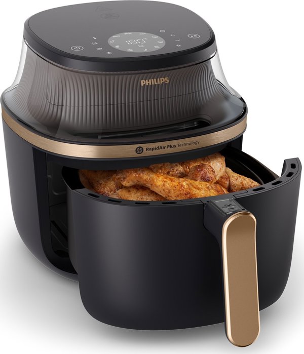Philips Airfryer 4.2L Φριτέζα Χωρίς Λάδι με Παράθυρο, Ψηφιακή, Μαύρη