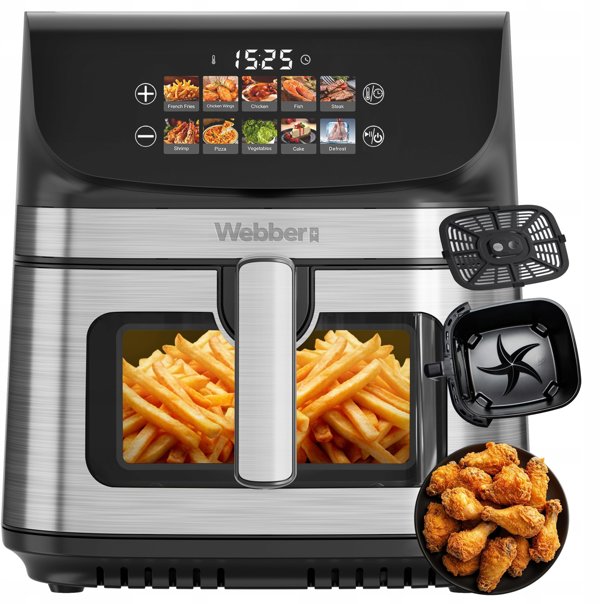 Φριτέζα Αέρος Air Fryer 8,8L Αντικολλητική Webber 10 P 2200W