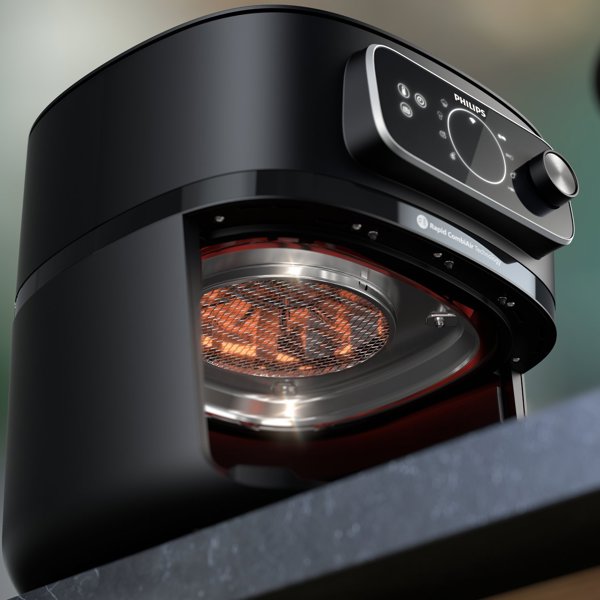 Philips XXL Φριτέζα Αέρος | HD9876/90 Ovi | Ισχύς 2200 W | Χωρητικότητα 8.3 L | Μαύρο