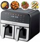 Διπλή Φριτέζα Αέρος Air Fryer Διπλού Θαλάμου Κεραμική Webber