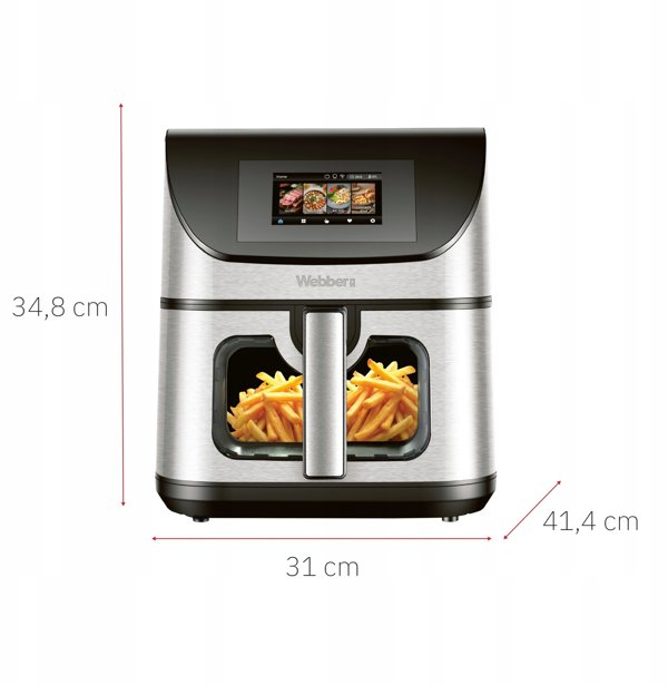 Φριτέζα χωρίς λάδι Air Fryer 8L WiFi 2200W με μη κολλητική επιφάνεια
