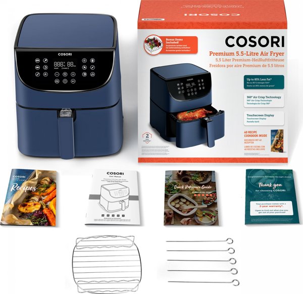 Φριτέζα Αέρος Cosori Premium CP158-AF-RXL, 5.5lt, 11 Προγράμματα, Μαύρη