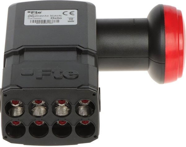 FTE LNB Octo KONW/OCTO-BLACK-FTE, Δορυφορικός Μετατροπέας 8 Εξόδων, Full HD/4K, Μαύρο