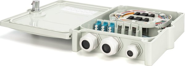 Digitus Κουτί Διανομής Οπτικών Ινών FTTH/FTTB OS2, 12 Θυρών, Λευκό