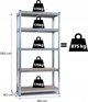 Funfit ΜΕΤΑΛΛΙΚΟ ΡΑΦΙ ΑΠΟΘΗΚΕΥΣΗΣ 180x90x40CM ΙΣΧΥΡΟ 1000KG