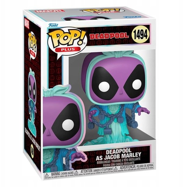 FUNKO POP! Vinilinė figūrėlė: Marvel - Deadpool as Jacob Marley, 9 cm