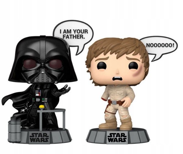 FUNKO POP! Βινύλιο Φιγούρα: Star Wars - Darth Vader & Luke Skywalker (Λέξεις), 2-πακέτο