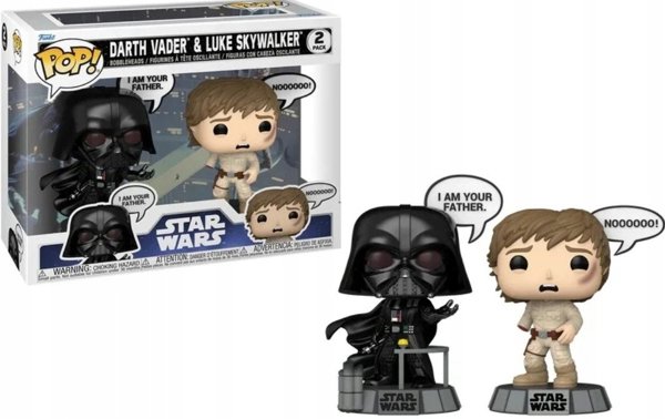 FUNKO POP! Βινύλιο Φιγούρα: Star Wars - Darth Vader & Luke Skywalker (Λέξεις), 2-πακέτο