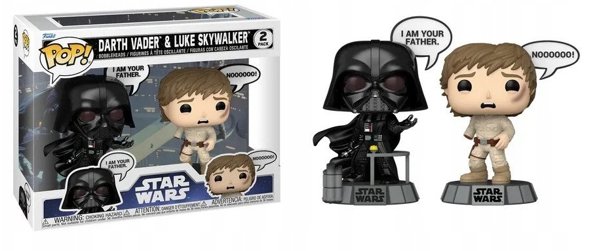 FUNKO POP! Βινύλιο Φιγούρα: Star Wars - Darth Vader & Luke Skywalker (Λέξεις), 2-πακέτο