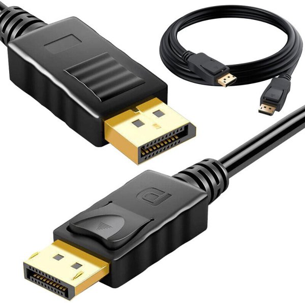 Fusion DisplayPort uz DisplayPort video kabelis v1.4  8K  4K  2K  1 5M melns