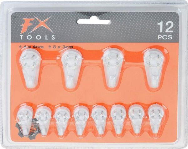 FX Tools Γάντζος Τοίχου Τύπου Szpilkowy για Σκυρόδεμα και Ξύλο – Σετ 12 Τεμαχίων