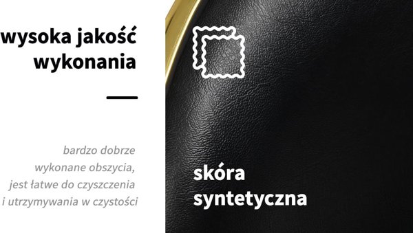 Gabbiano Σκαμπό Καλλυντικών Q-4599G, Χρυσό και Μαύρο