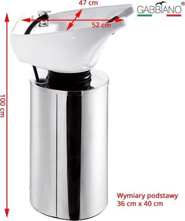 Gabbiano Q-2460 Λουτήρας Κομμωτηρίου Επαγγελματικός - Μαύρος