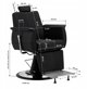 Gabbiano Fotel barberski Athena Czarny