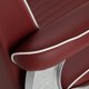 Gabbiano fotel barberski Visionerio czerwony chrom rama