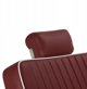 Gabbiano fotel barberski Visionerio czerwony chrom rama
