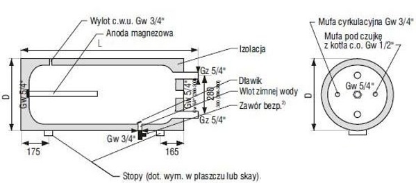 Galmet Wymiennik CWU SG-BW 140L poziomy - 22-144700