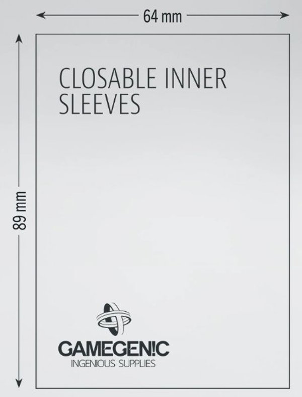 Gamegenic Closable Inner Sleeves - Θήκες Προστασίας Καρτών (100 Τεμάχια)