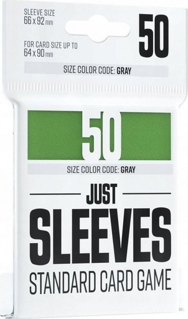 Gamegenic Just Sleeves - Θήκες Καρτών Standard Card Game Sleeves (66x91mm), Πράσινες, 50 Τεμάχια