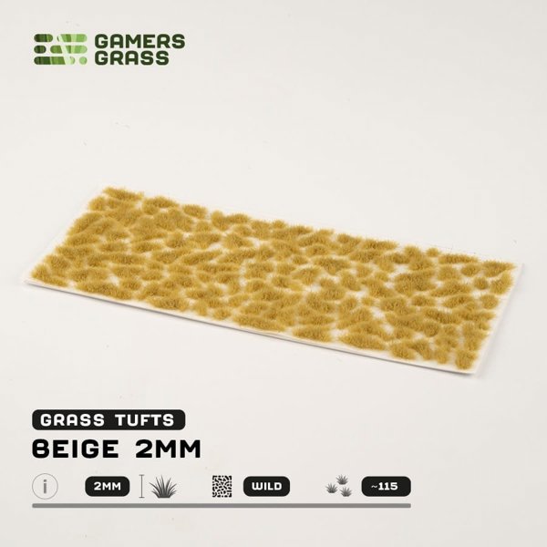 Gamers Grass Τουφίτσες Γρασιδιού Wild Tufts, 2mm, Μπεζ, 1τμχ