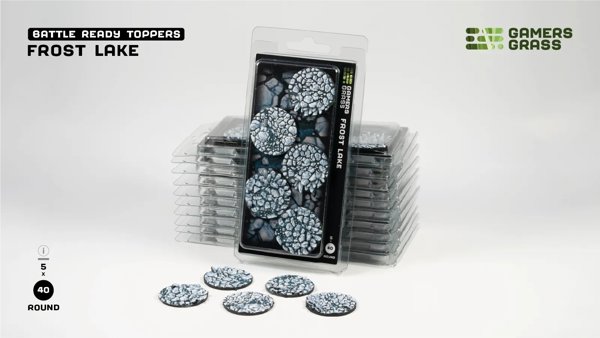 Gamers Grass Frost Lake - Βάσεις Μινιατούρων Round 40mm (Σετ 5 Τεμαχίων)