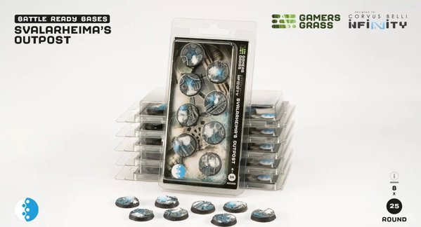 Gamers Grass - Προκεχωρημένο Φυλάκιο Σβαλαρχέιμας (Svalarheima) - Βάσεις Μινιατούρων, Στρογγυλό 25mm (8 Τεμάχια)