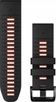 Garmin Garmin Ανταλλακτικό λουράκι QuickFit 26mm Σιλικόνη Γραφίτης/Πορτοκαλί