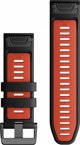 Garmin Garmin Ανταλλακτικό λουράκι QuickFit 26mm Σιλικόνη Γραφίτης/Πορτοκαλί
