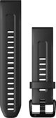 Garmin Λουράκι σιλικόνης για τον καρπό QuickFit 20 (μαύρο / μαύρη αγκράφα) (010-13102-00)