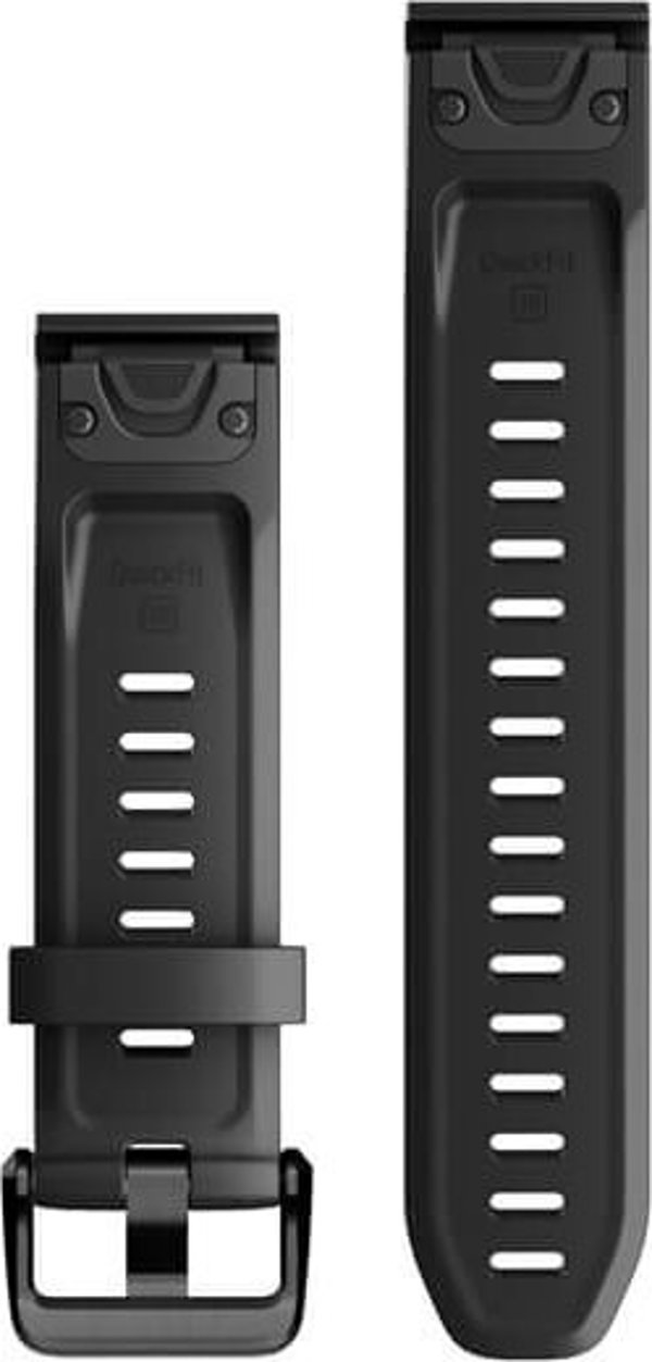 Garmin Λουράκι σιλικόνης για τον καρπό QuickFit 20 (μαύρο / μαύρη αγκράφα) (010-13102-00)