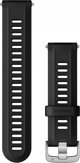 Λουράκι Garmin Forerunner 955 από Καουτσούκ, Μαύρο με Ασημένια Αγκράφα (010-11251-3U)