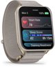 Garmin Venu X1 Soft Gold Titanium Caseback and French Gray ComfortFit Nylon Band