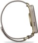 Garmin Venu X1 Soft Gold Titanium Caseback and French Gray ComfortFit Nylon Band