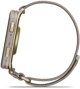 Garmin Venu X1 Soft Gold Titanium Caseback and French Gray ComfortFit Nylon Band