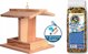 Garden&Fun Ξύλινη Ταΐστρα Πουλιών με Σετ Χρωμάτων για Διακόσμηση, 14x11x11,5cm