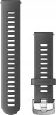 Garmin Λουράκι σιλικόνης για τον καρπό Quick Release 20 (ανθρακί / ατσάλινη αγκράφα) (010-11251-9S)