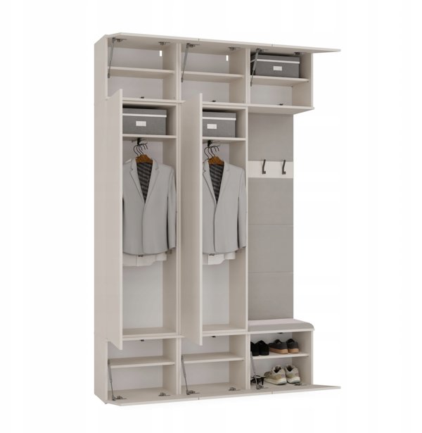 Ντουλάπα Goodhome HAGA III 2Sz1W Κασμίρ με 2 Πόρτες και Κρεμάστρα
