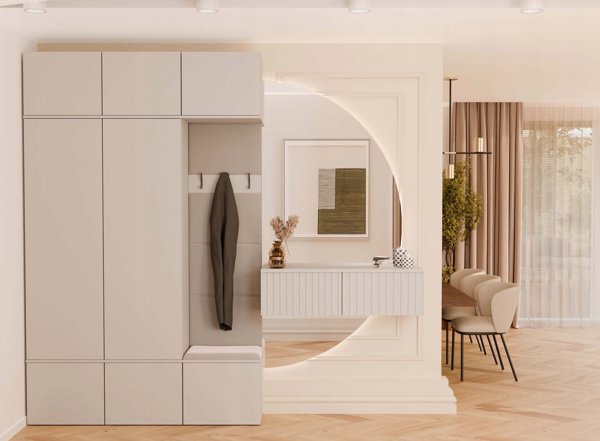 Ντουλάπα Goodhome HAGA III 2Sz1W Κασμίρ με 2 Πόρτες και Κρεμάστρα