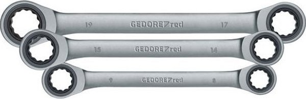 Σετ γερμανικών κλειδιών Gedore Gedore Red με καστάνια διπλού δακτυλίου 6 τεμαχίων - SW8-19mm 3300898