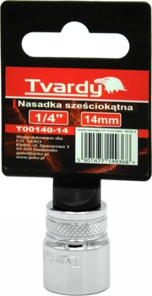 Καρυδάκι Εξάγωνο Geko Tvardy 1/4" 14mm, Ατσάλινη Υποδοχή για Καστάνια - T00140-14