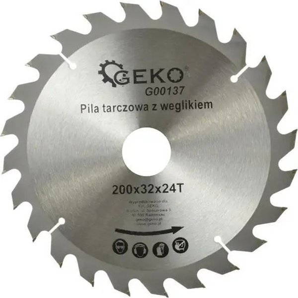 Geko Δίσκος Κοπής Ξύλου 200x32mm, 24 Δόντια (24T)