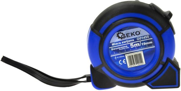 Geko Μετροταινία Zwijana 5m x 19mm, Διπλής Όψης (Double-Side)