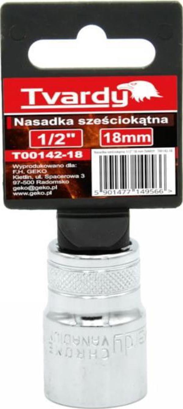 Καρυδάκι Εξάγωνο Geko Tvardy 1/2" 18mm, Υποδοχή Κλειδιού από Ατσάλι Χρωμίου-Βαναδίου