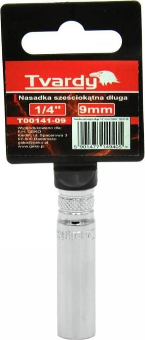 Geko Μακρύ Εξάγωνο Καρυδάκι 1/4" 9mm Tvardy, T00141-09