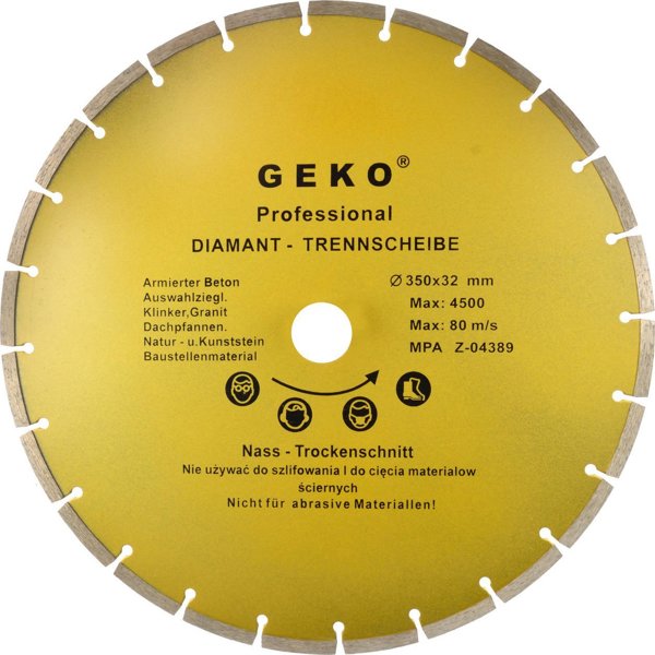 Geko Tarcza diam.350x8x32mm segment.GEKO PROFI(10)