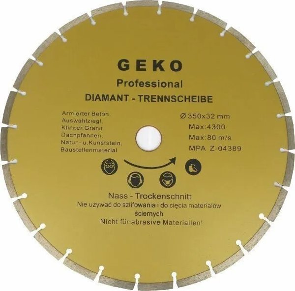 Geko Tarcza diam.350x8x32mm segment.GEKO PROFI(10)