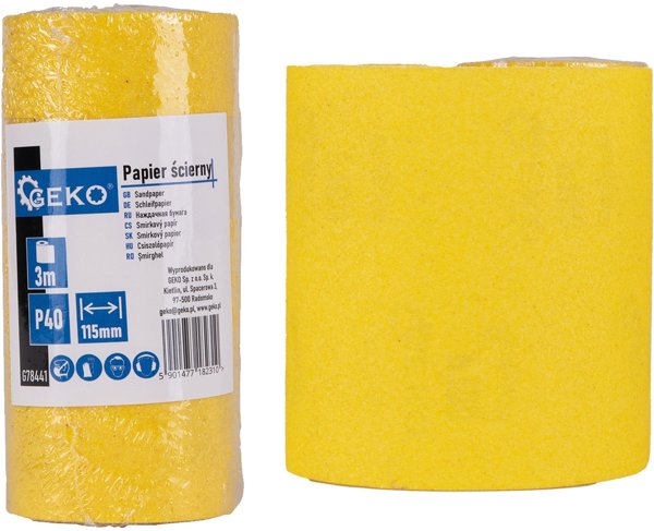 Geko Χαρτί Λειαντικό – Ρολό 115mm x 3m P40 (100)