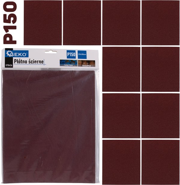 Geko Λειαντικό Πανί 230x280mm P150 (10/500)