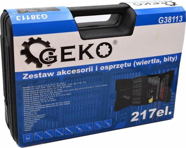 Geko G38113 Σετ Αξεσουάρ & Εξαρτήματα Τρυπανιών 217 Τεμαχίων