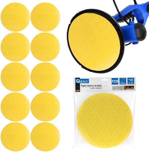Geko Λειαντικό χαρτί δίσκος με οπές 225mm P220 (ζέβρα)
